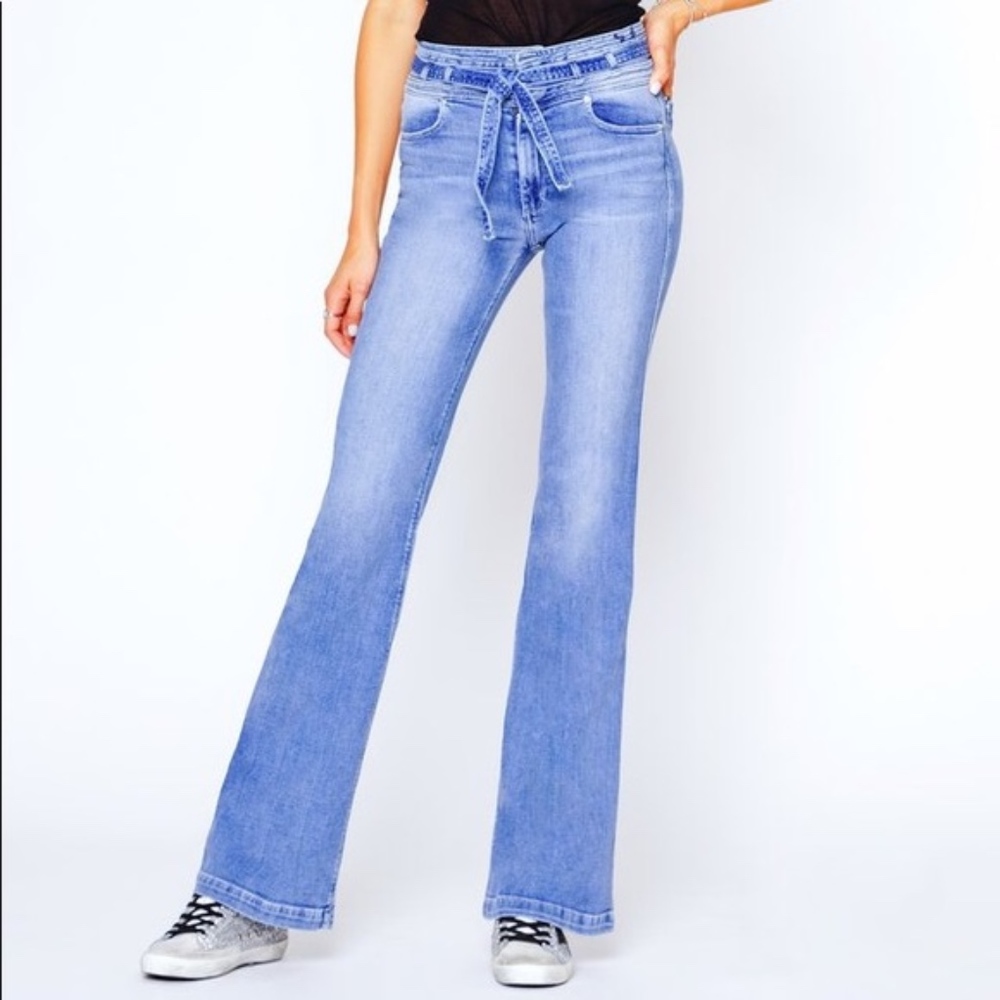 Black Orchis Olivia Belted Denim Jeans Size 27